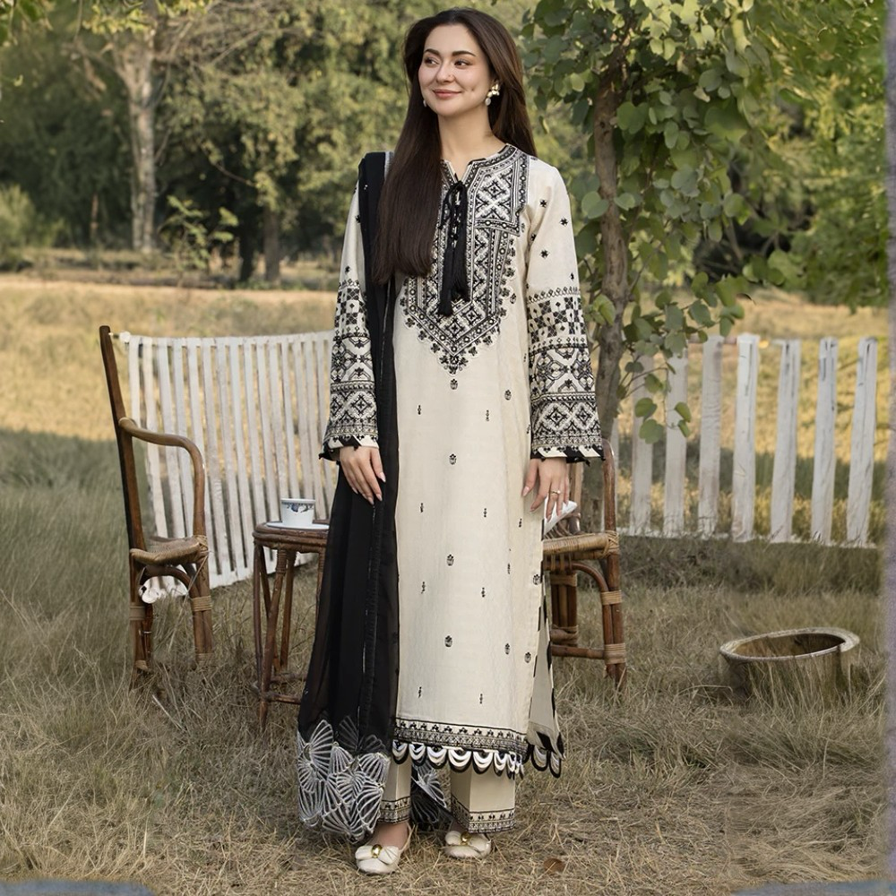 CF-5007 ASOFT PREMIUM  KHADR WOOL LUXURY KHADI NET SHAWL DRESS ChoiceFabrics