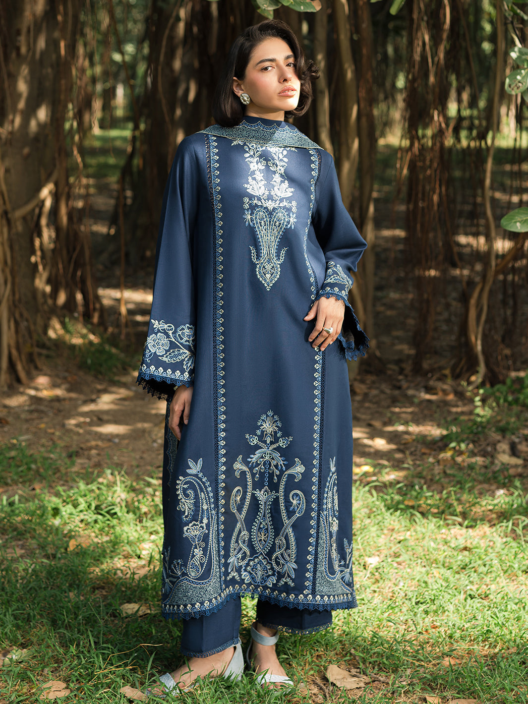 CF-5013 TEAL BLUE  SOFT PREMIUM  SOFT PREMIUMKHADR  WINTERS  DRESS KHADI NET SHAWL ChoiceFabrics