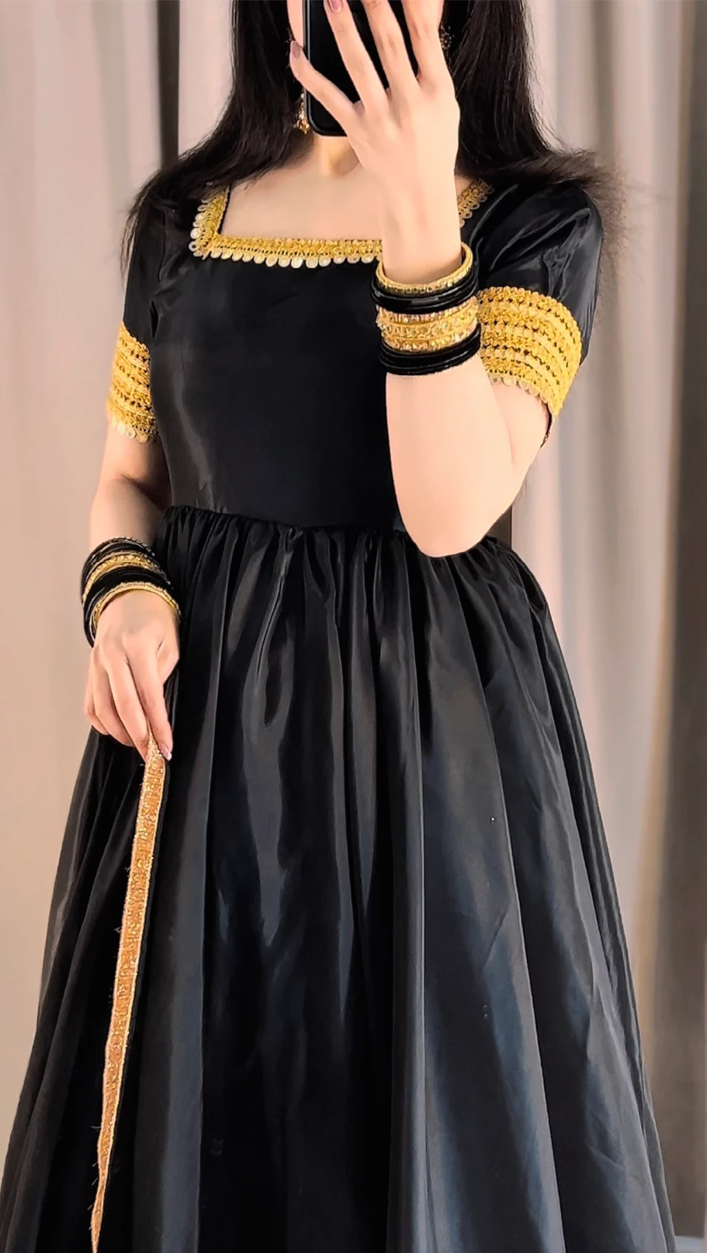 ANSA Black Frock – Dupatta & | Pakistani Wedding Wear