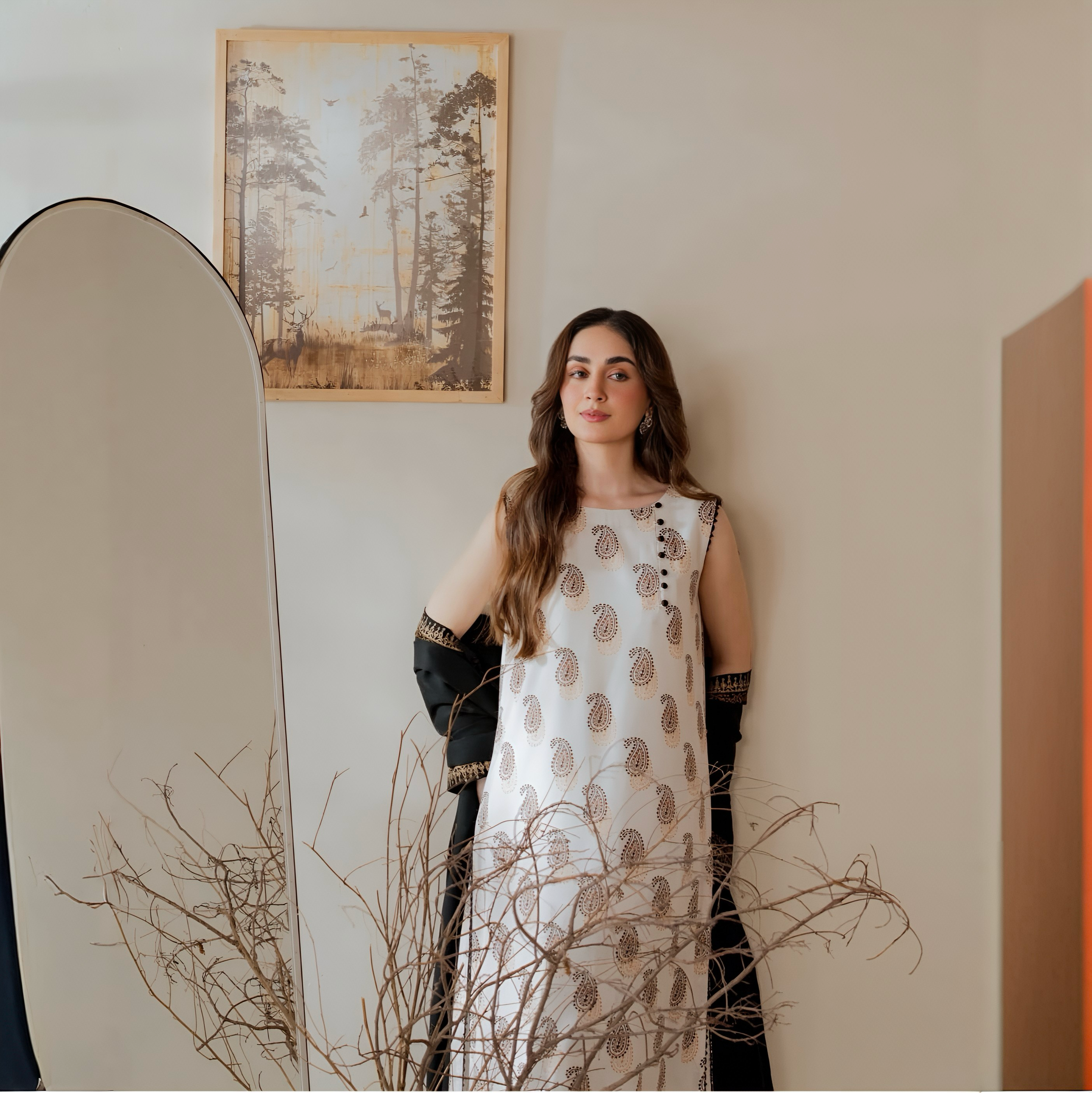 KAYSERIA MARINA WOOL WINTERS WOOL SHAWL 3PICE DRESS ChoiceFabrics