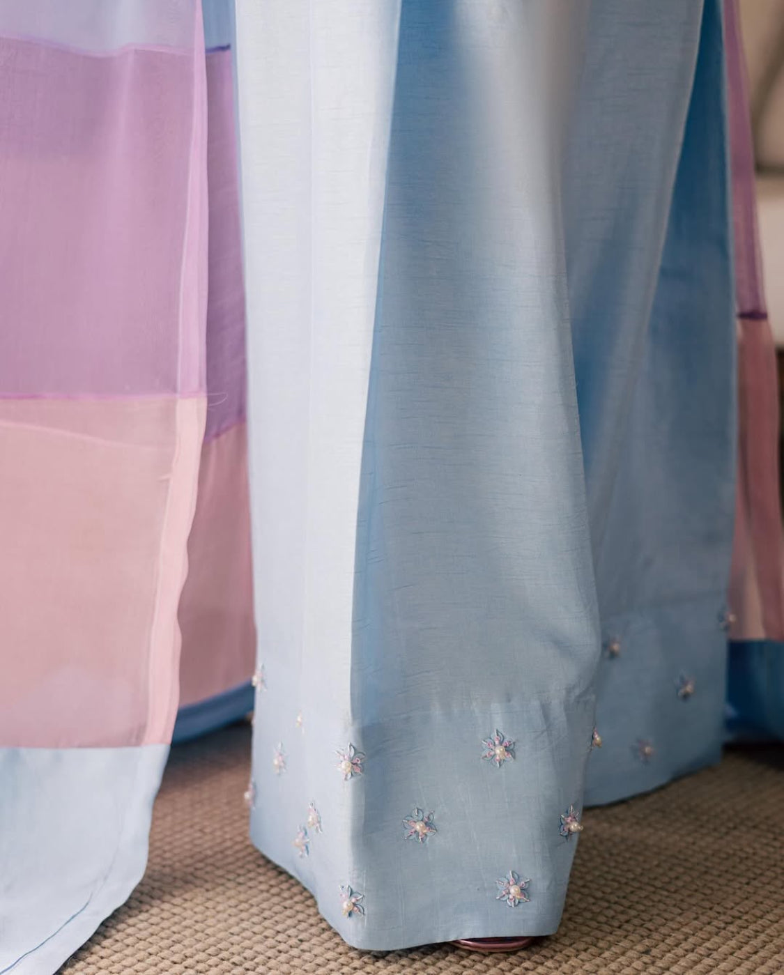 CYAN-PURE RAW SILK ChoiceFabrics