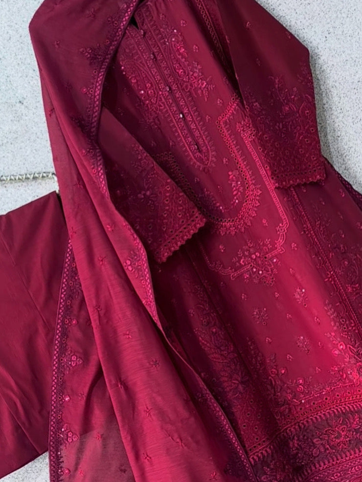 ORIENT 3pice Set – Elegant Embroidered Winter Outfit for Women-CF03 ChoiceFabrics