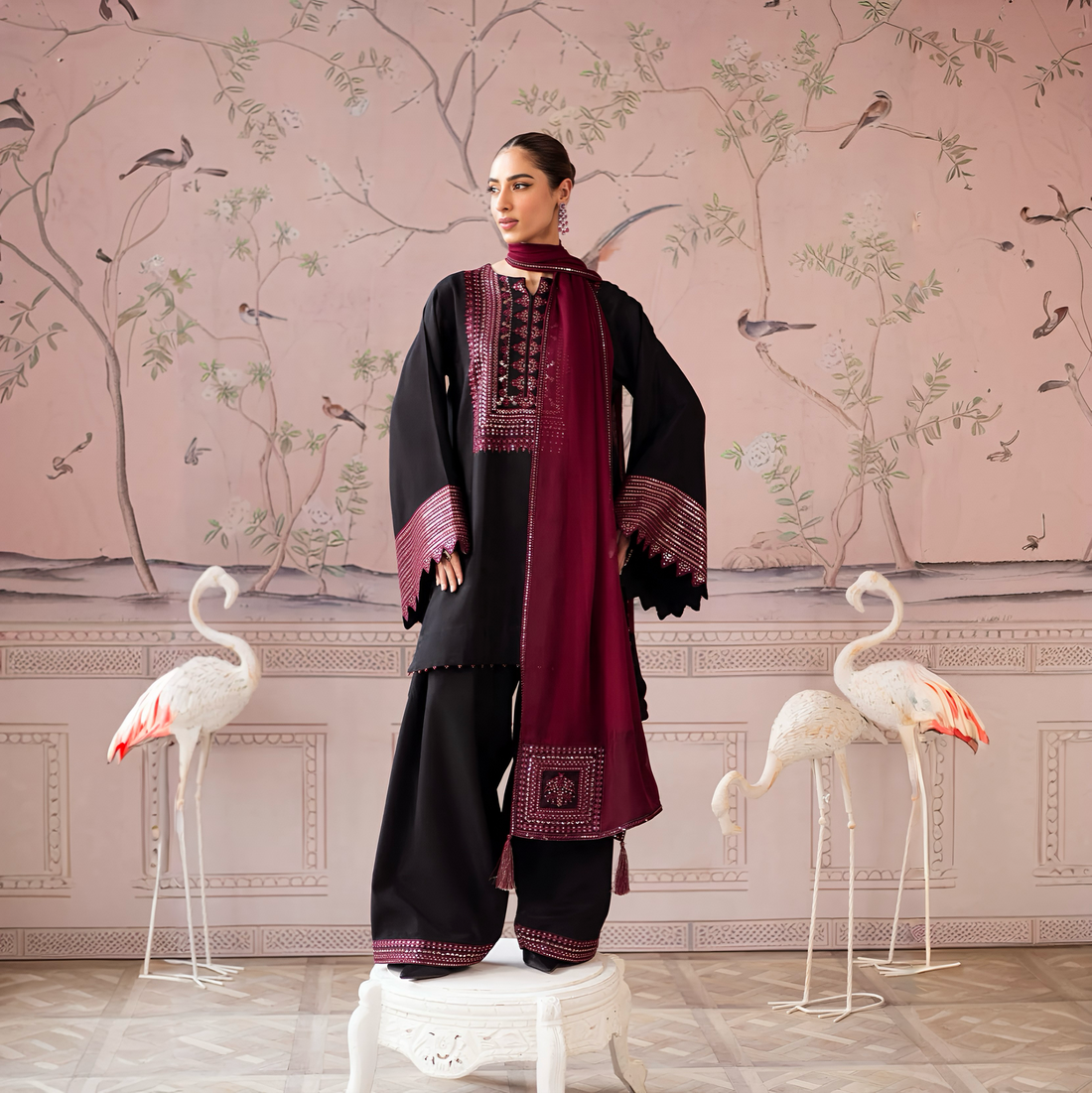 SOLANA MARINA WOOL LUXURY WINTERS SHAWL DRESS ChoiceFabrics