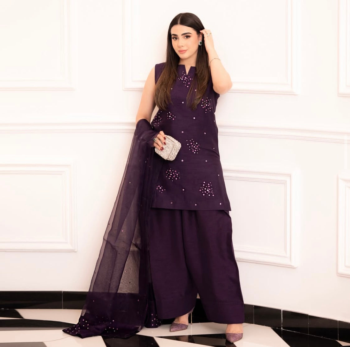 PLUM-PURE RAW SILK ChoiceFabrics