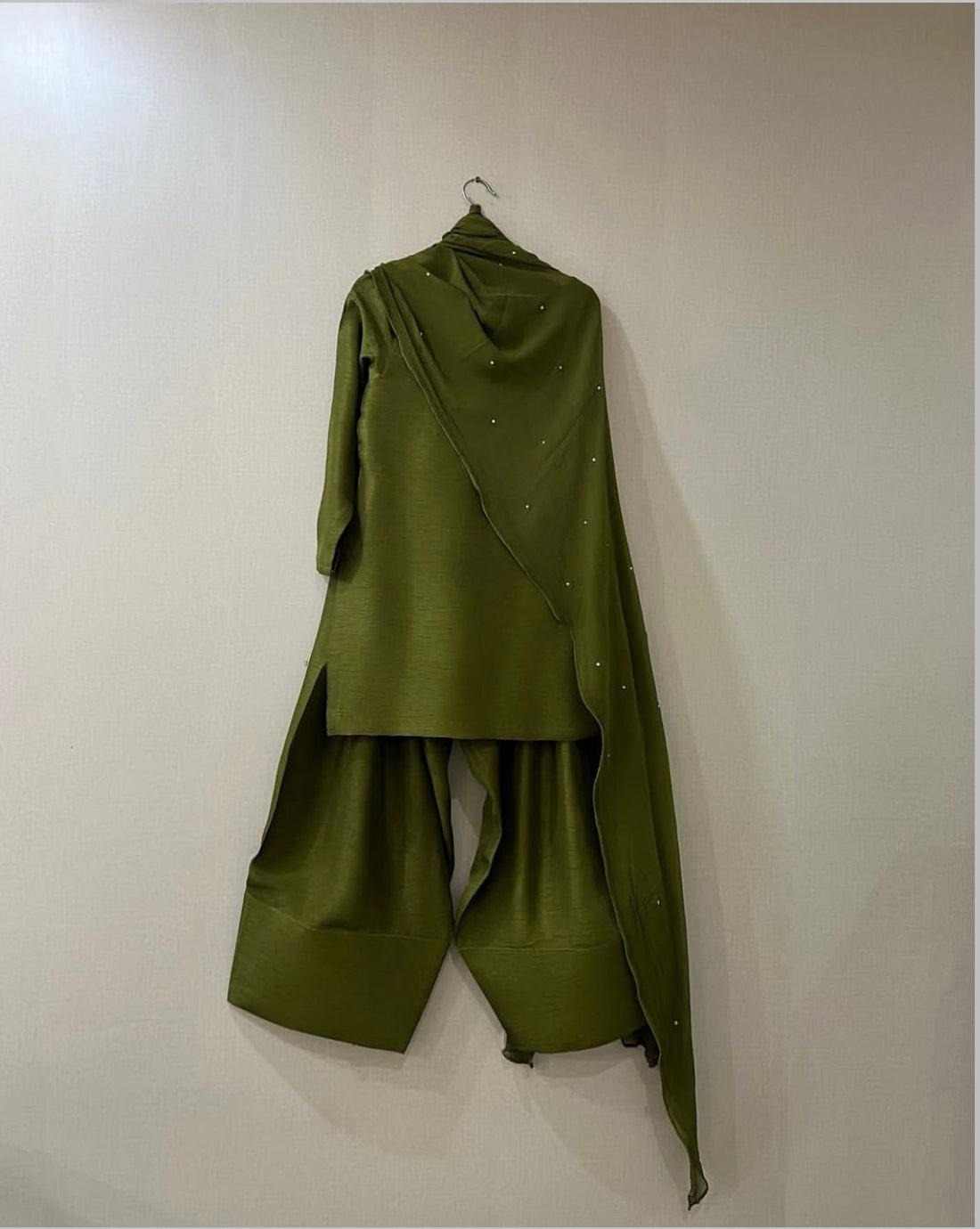 OLIVE ATIRE-PURE RAW SILK ChoiceFabrics