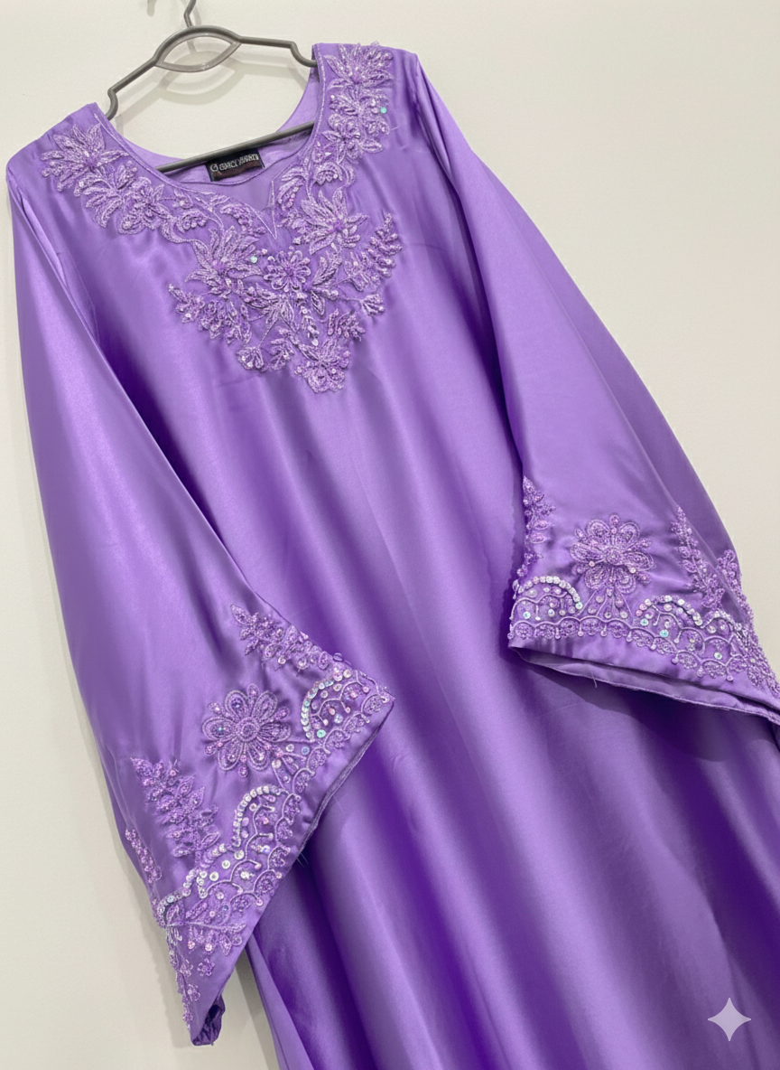 AURA KAFTAN- Hand Embellished 3pc  with trouser Soft silk Fabric for luxuries Looks