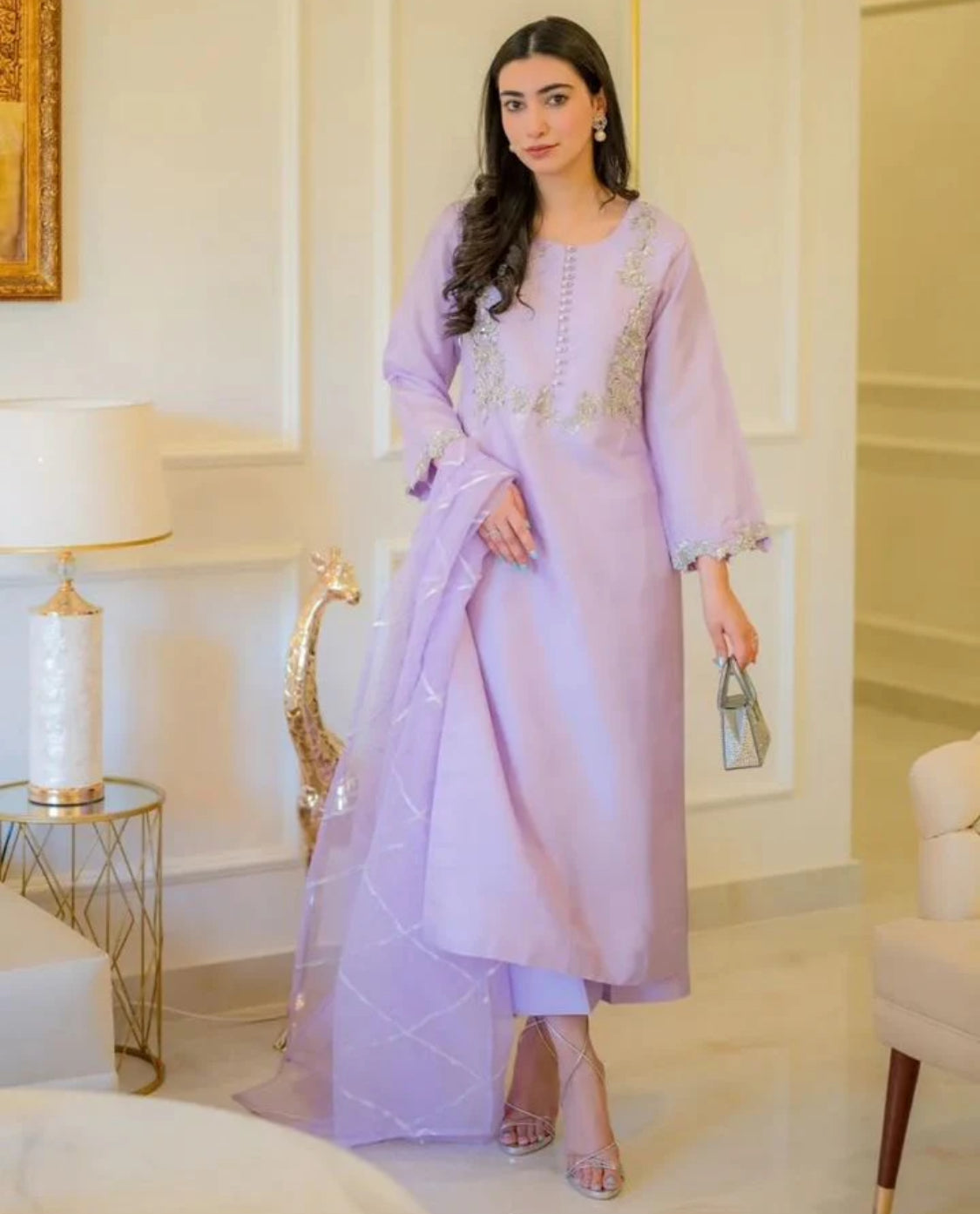 LAVENDER LUXE- PURE RAW SILK ChoiceFabrics