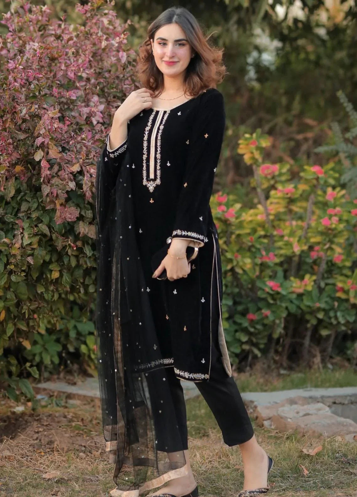 CF-50010 VELVAT LUXURY WINTERS  DRESS ChoiceFabrics