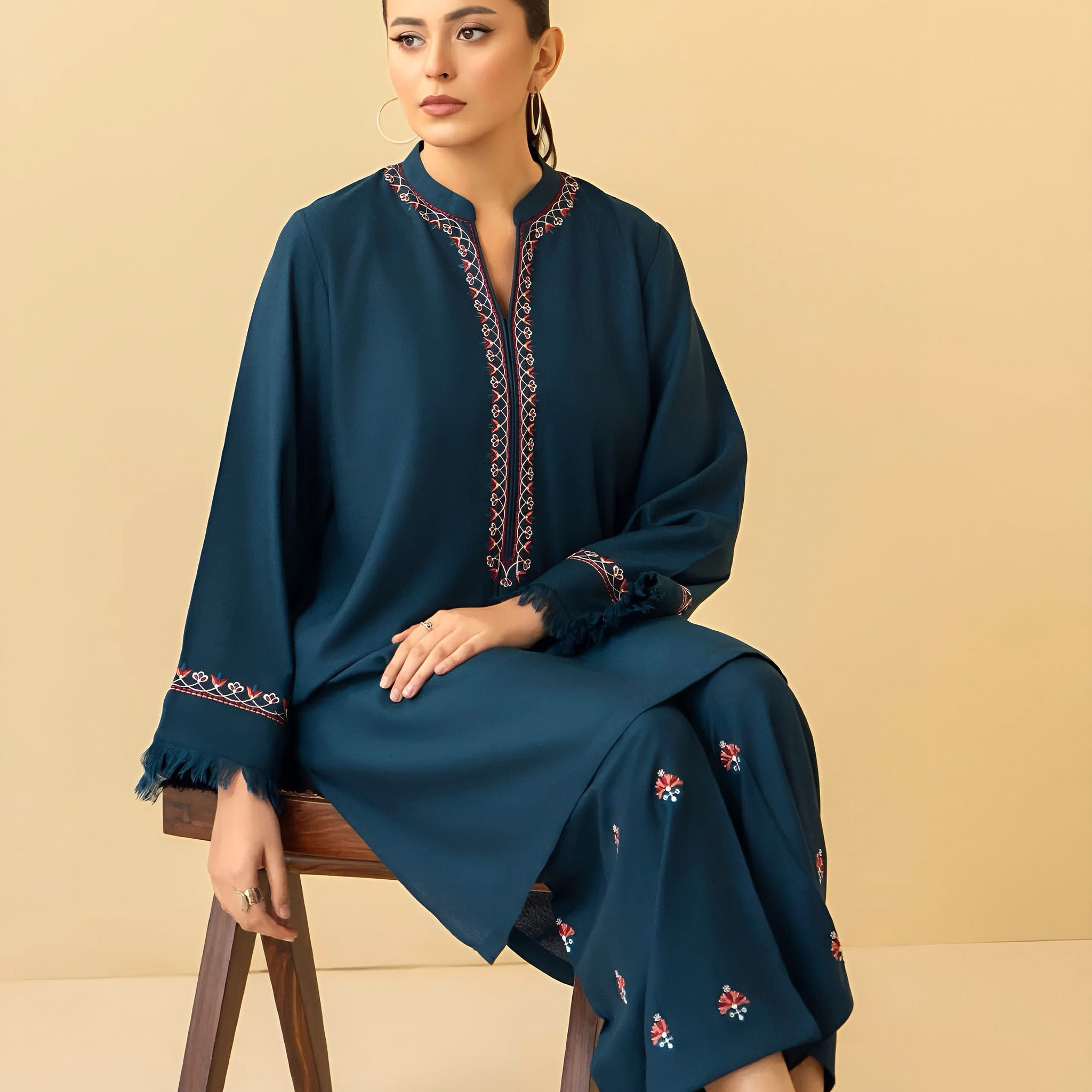 CF-5011 MARINA WOOL LUXURY WINTERS 2PICE DRESS ChoiceFabrics