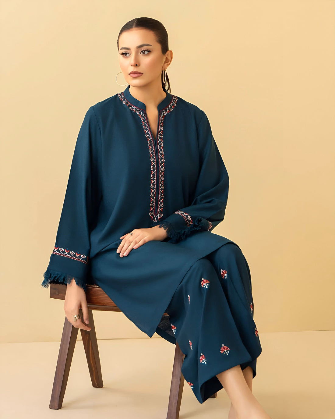 CF-5011 MARINA WOOL LUXURY WINTERS 2PICE DRESS ChoiceFabrics