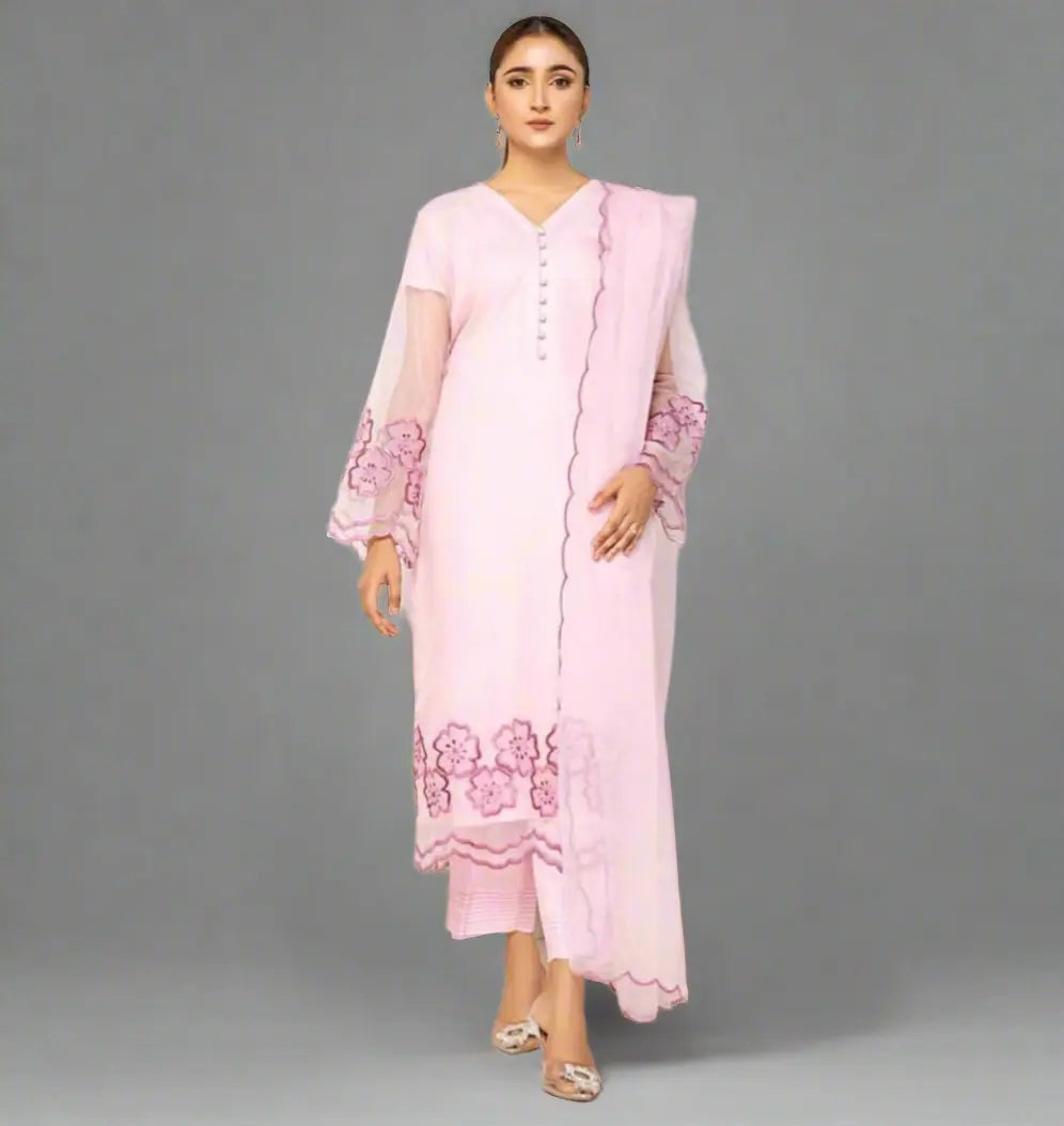 PINK PETALS -SOFT ORGANZA ChoiceFabrics