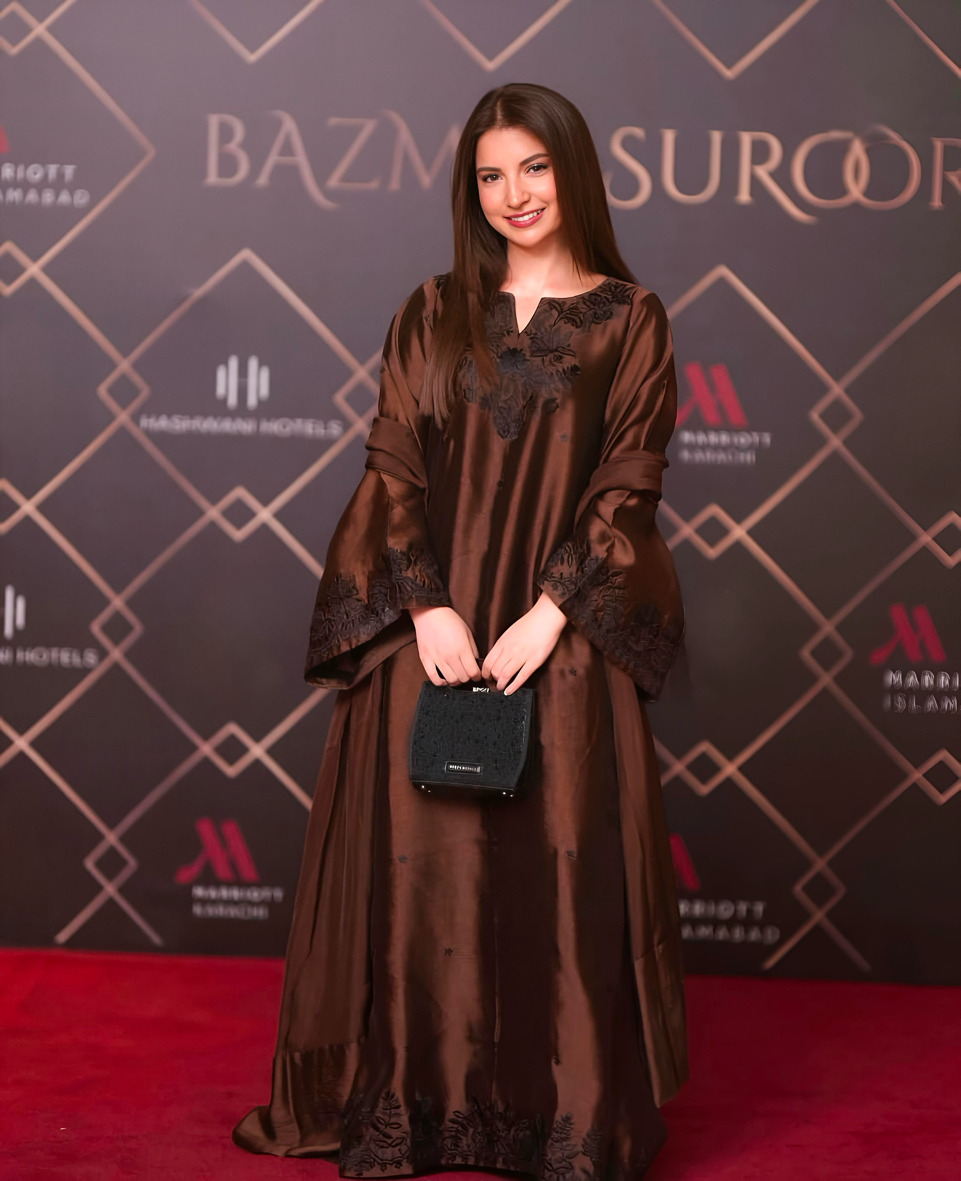 PECAN KAFTAN- SOFT SILK  3pc  with trouser & Shfoon Dupta