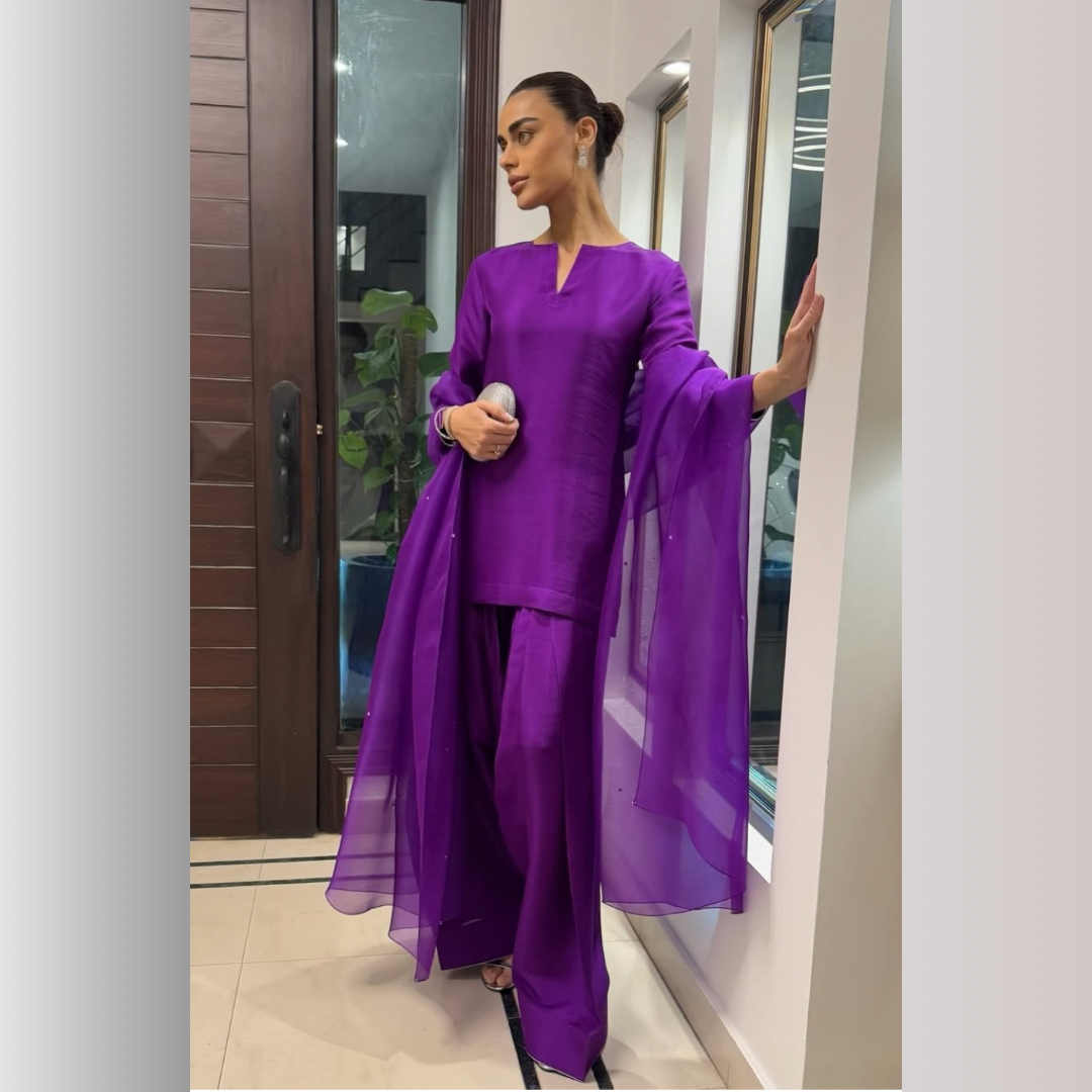 PURPLE RAIN-PURE RAW SILK ChoiceFabrics