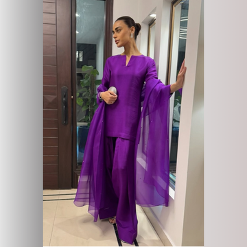 PURPLE RAIN-PURE RAW SILK ChoiceFabrics