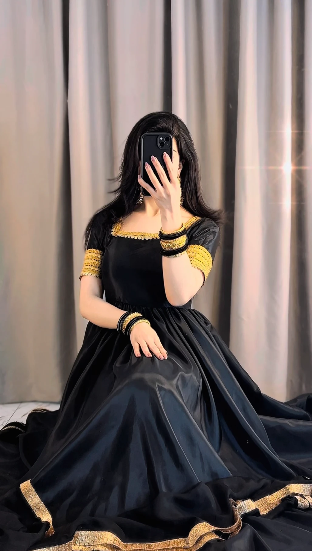 ANSA Black Frock – Dupatta & | Pakistani Wedding Wear