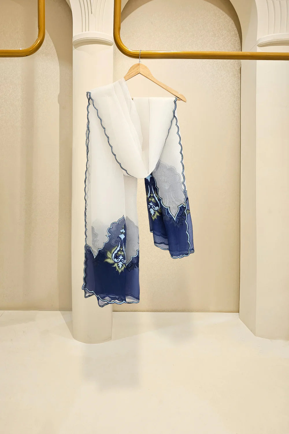 NOOREH PURE COTTON NETT 3-Piece Ladies Suit – ARI-Embellished Shirt, Raw Silk trouser  & Organza Dupatta