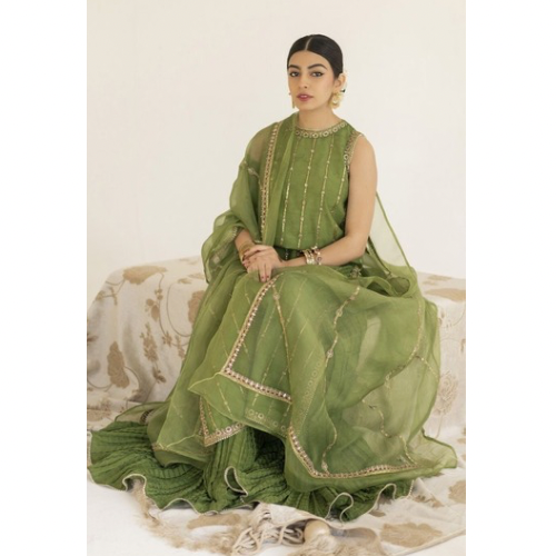 OLIVE GREEN-SOFT ORGANZA ChoiceFabrics