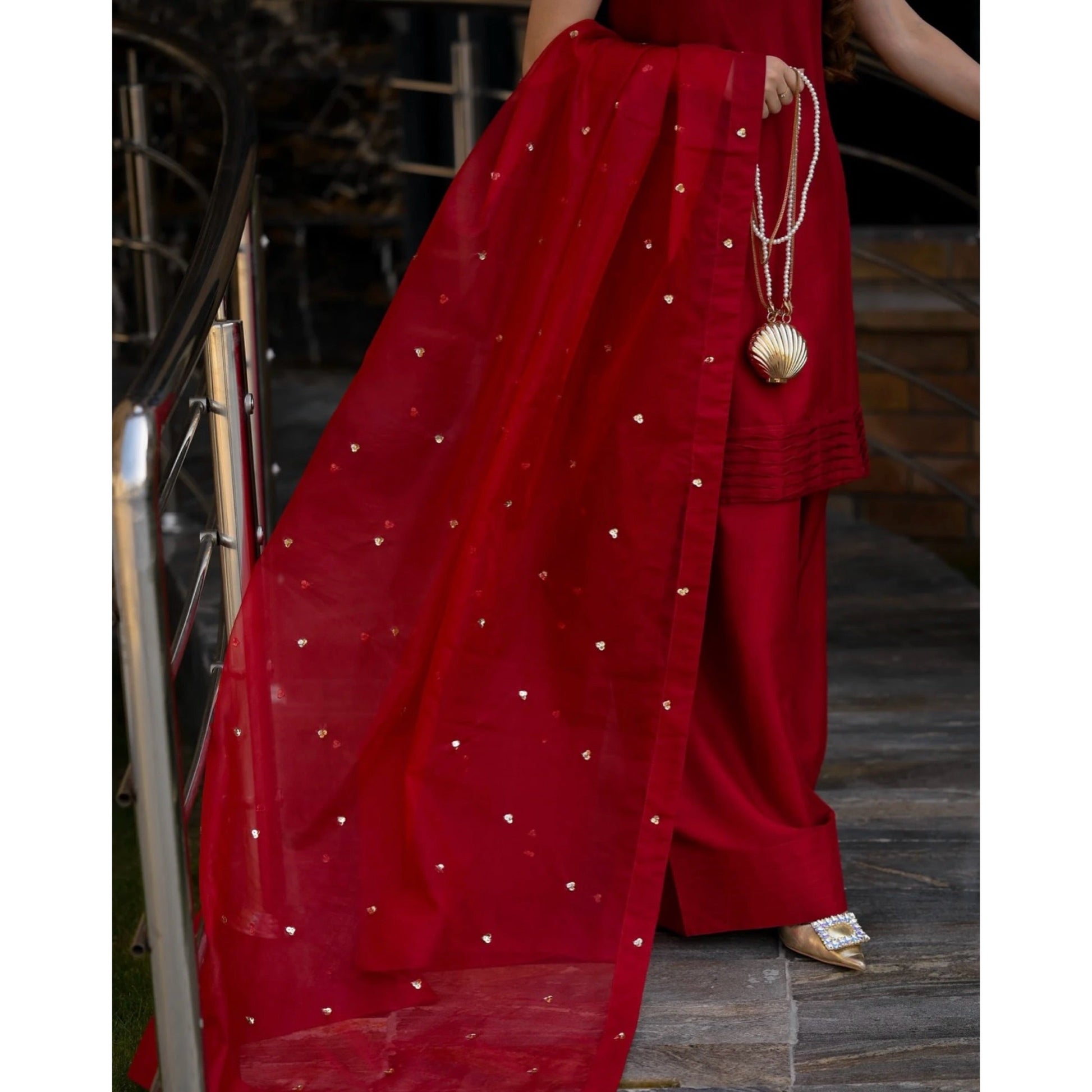 RED THREAD-PURE RAW SILK ChoiceFabrics