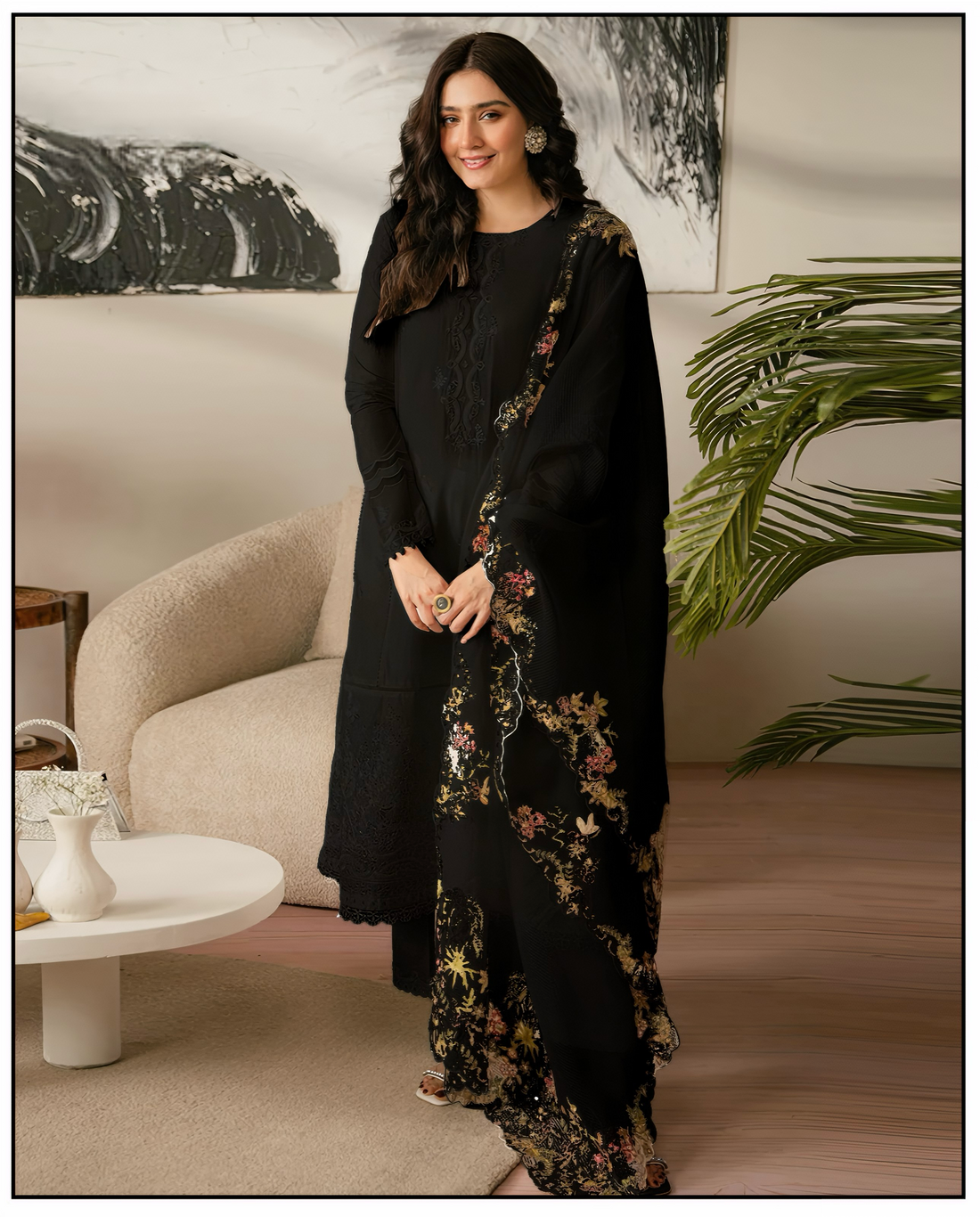 CF-5004 SOFT PREMIUM  WOOL LUXURY WINTERS SHAWL DRESS ChoiceFabrics