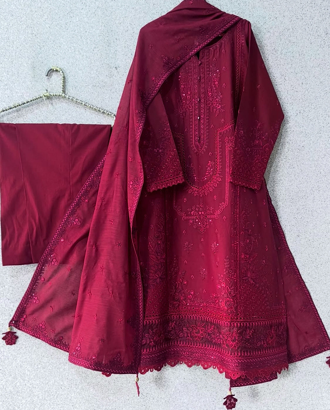 ORIENT 3pice Set – Elegant Embroidered Winter Outfit for Women-CF03 ChoiceFabrics