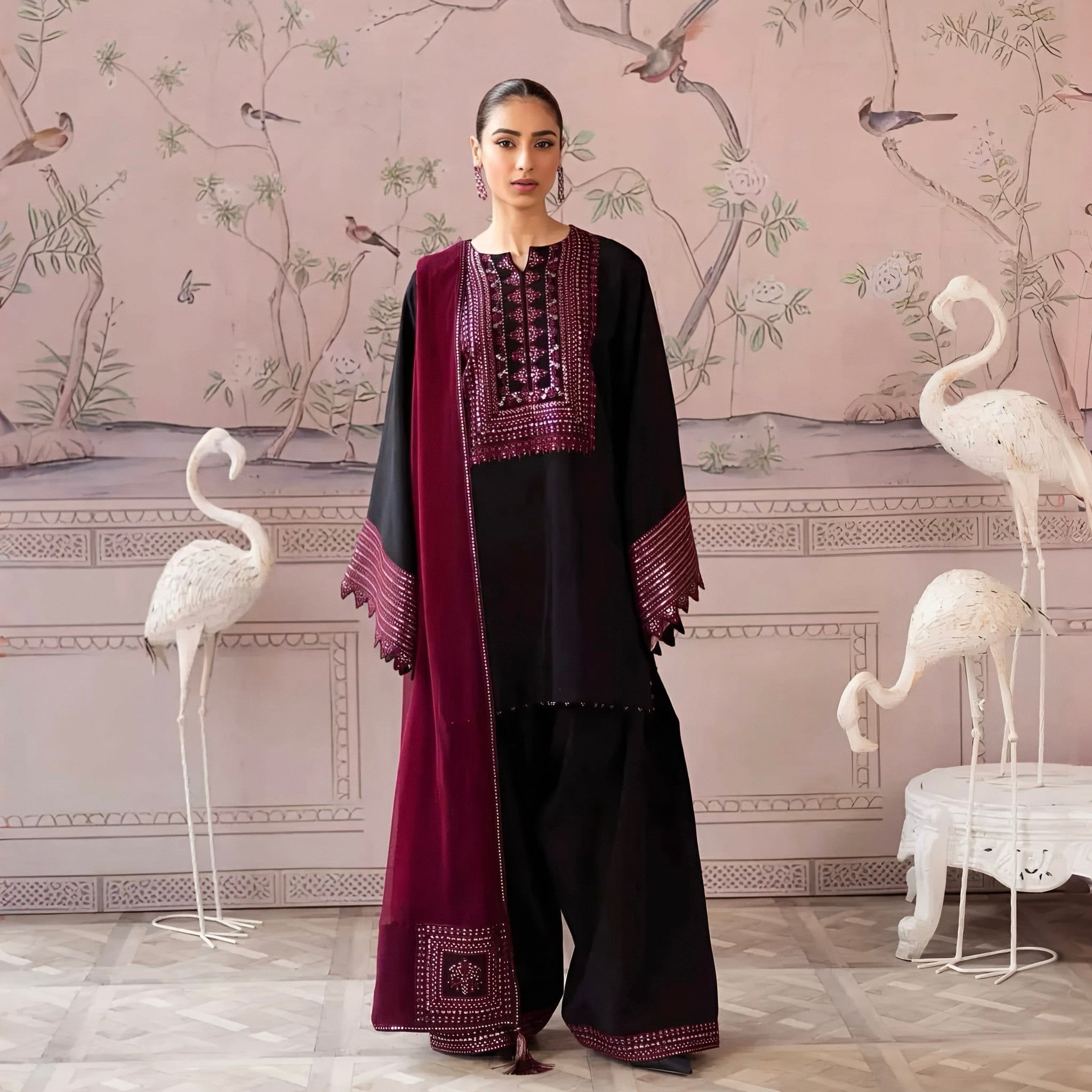 SOLANA MARINA WOOL LUXURY WINTERS SHAWL DRESS ChoiceFabrics