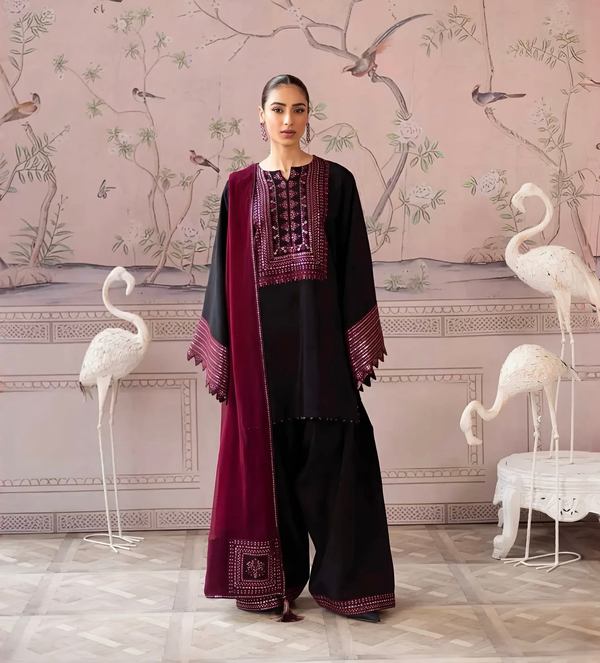 SOLANA MARINA WOOL LUXURY WINTERS SHAWL DRESS ChoiceFabrics