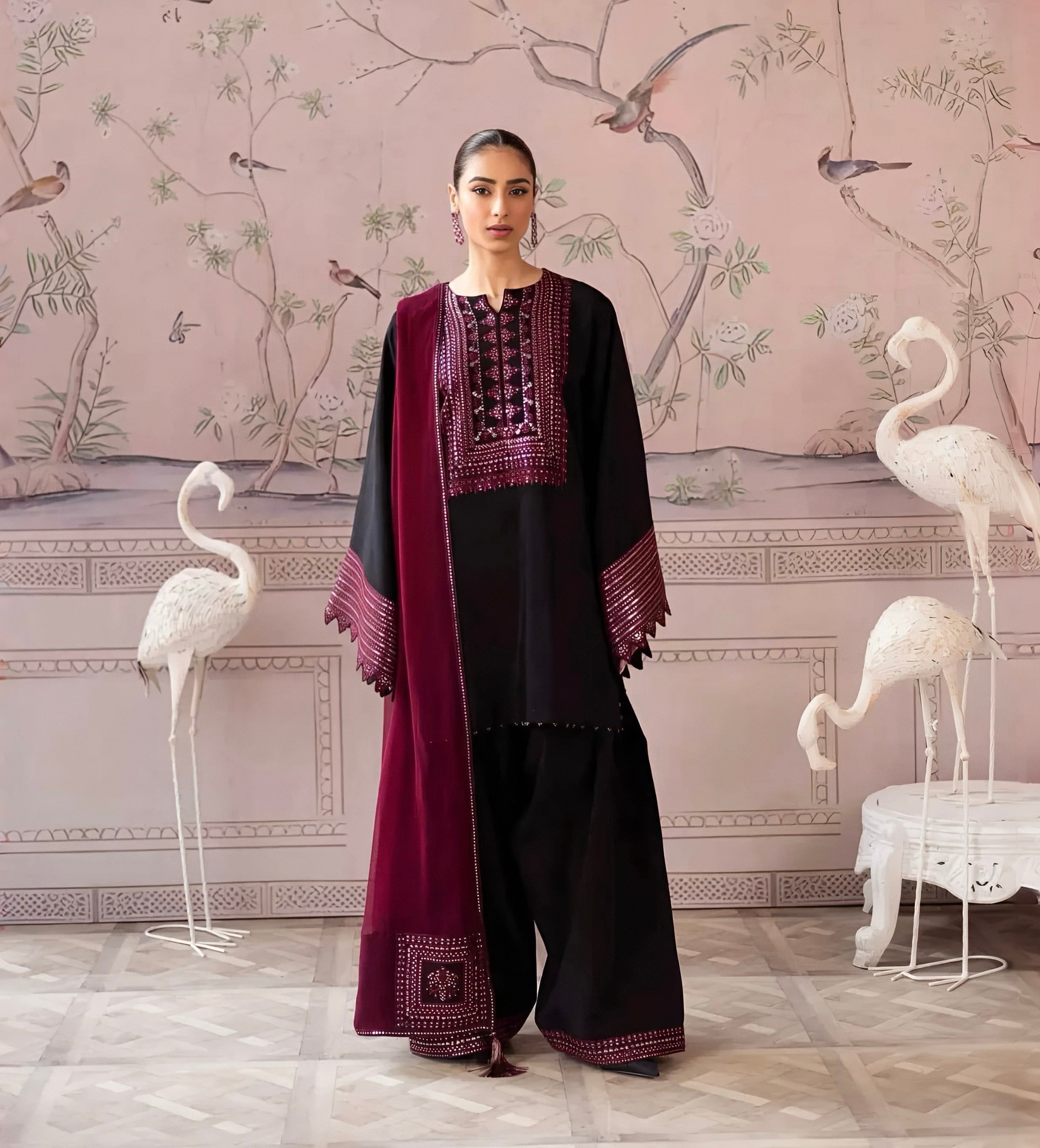 SOLANA MARINA WOOL LUXURY WINTERS SHAWL DRESS ChoiceFabrics