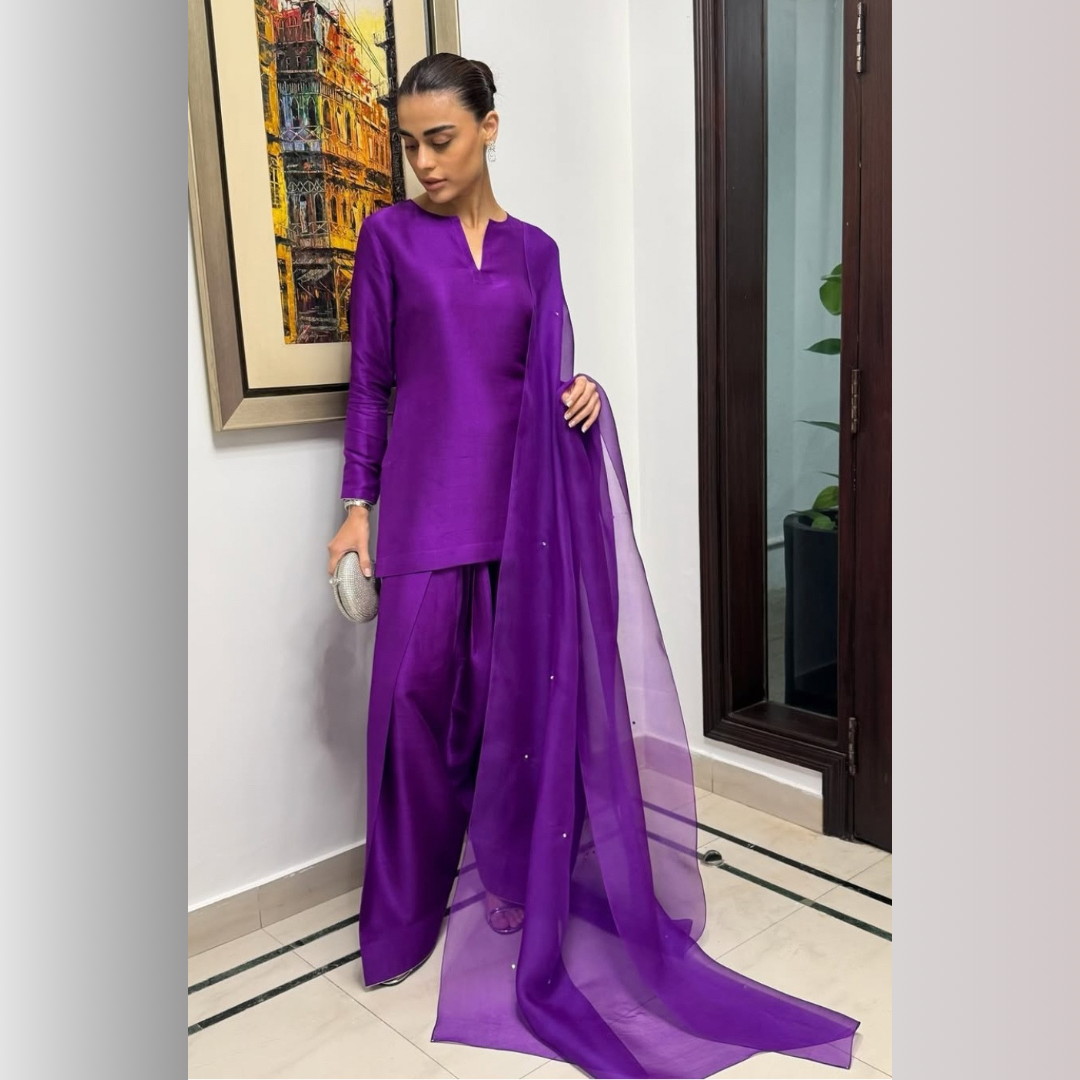 PURPLE RAIN-PURE RAW SILK ChoiceFabrics