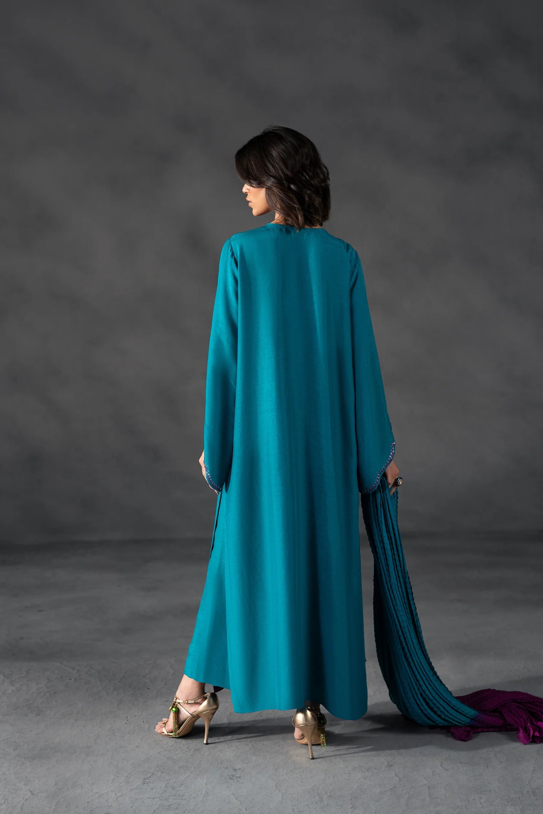 TEAL FUSSIA-PURE RAW SILK ChoiceFabrics