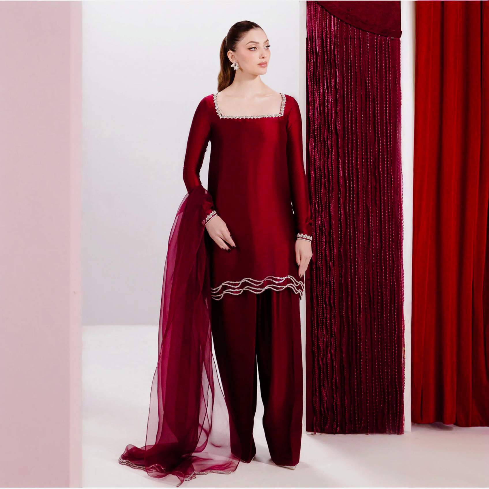 RUBY-PURE TUSSLE SILK ChoiceFabrics