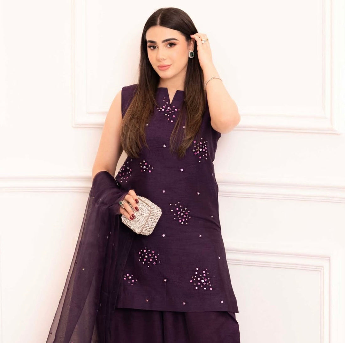 PLUM-PURE RAW SILK ChoiceFabrics