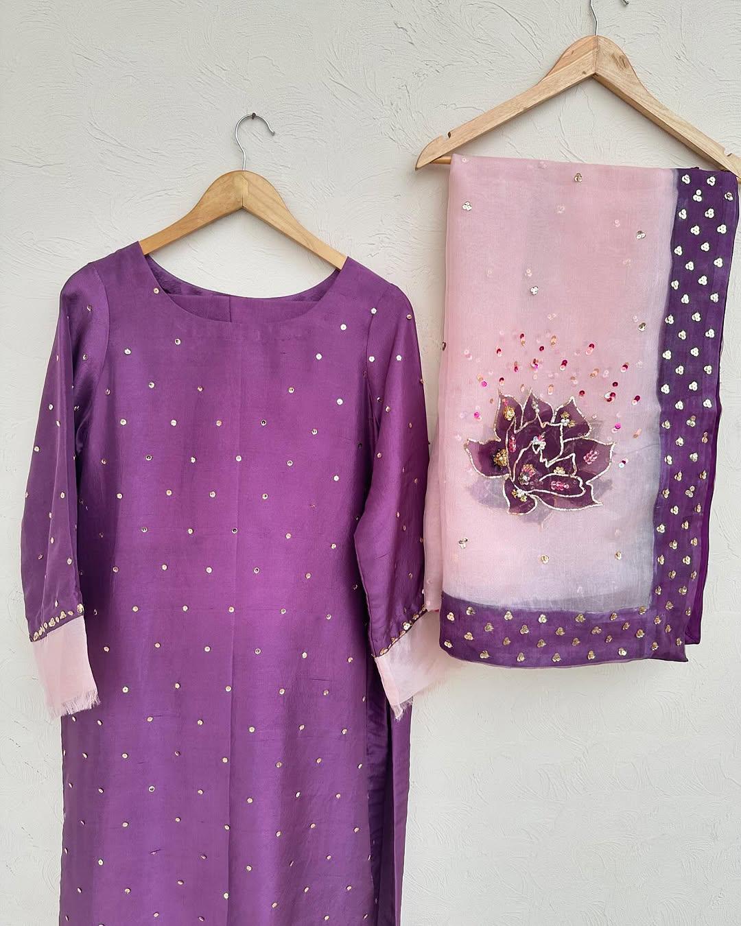 MAUVE-PURE RAW SILK Choice Fabrics