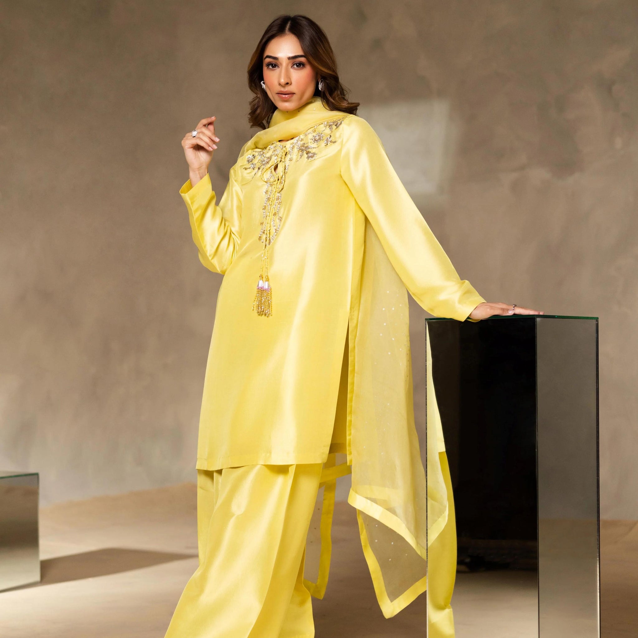 RIA YELLOW-PURE SILK Choice Fabrics