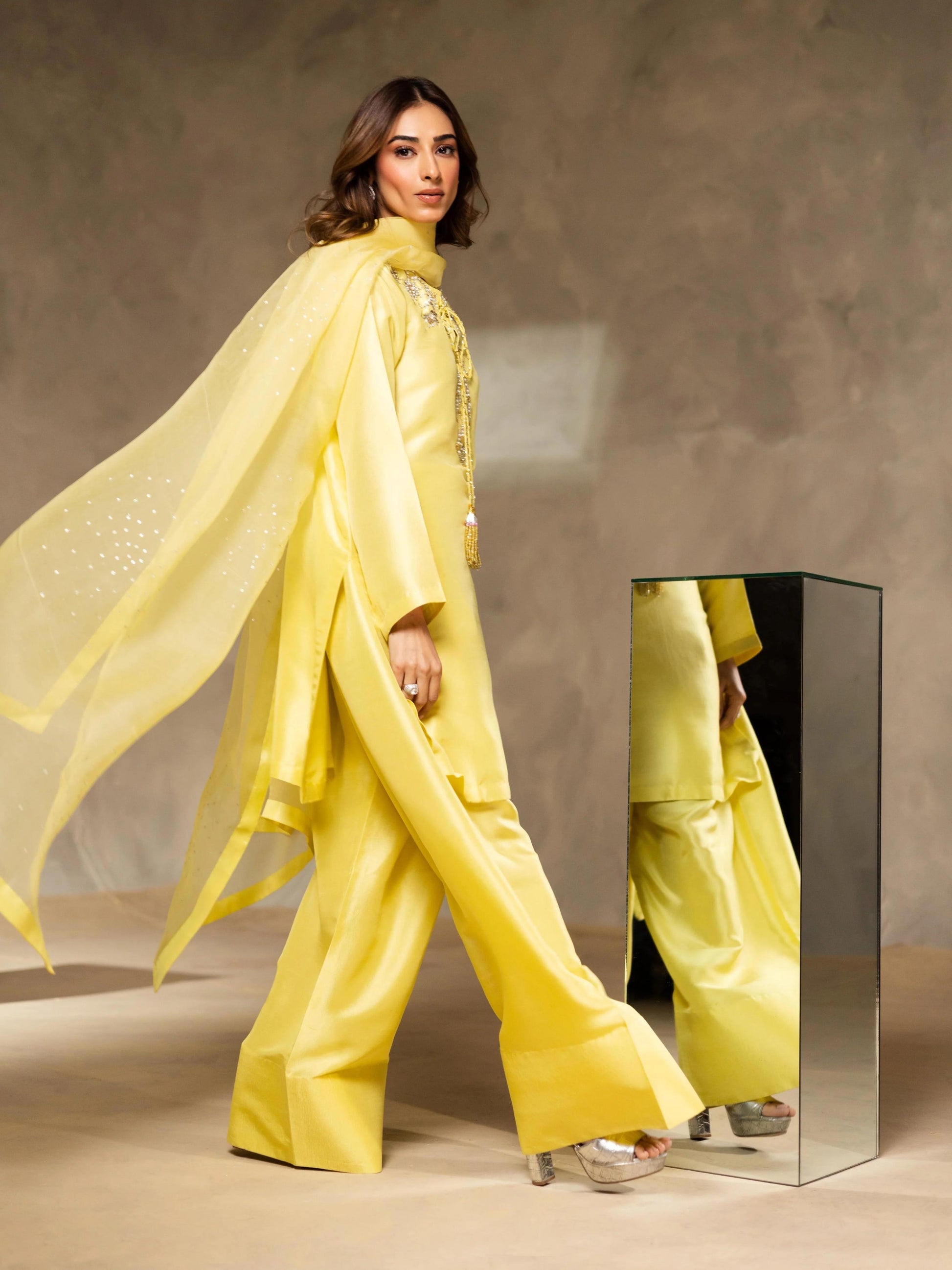 RIA YELLOW-PURE SILK Choice Fabrics