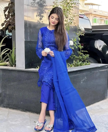 BLUE ROSE-SOFT ORGANZA Choice Fabrics